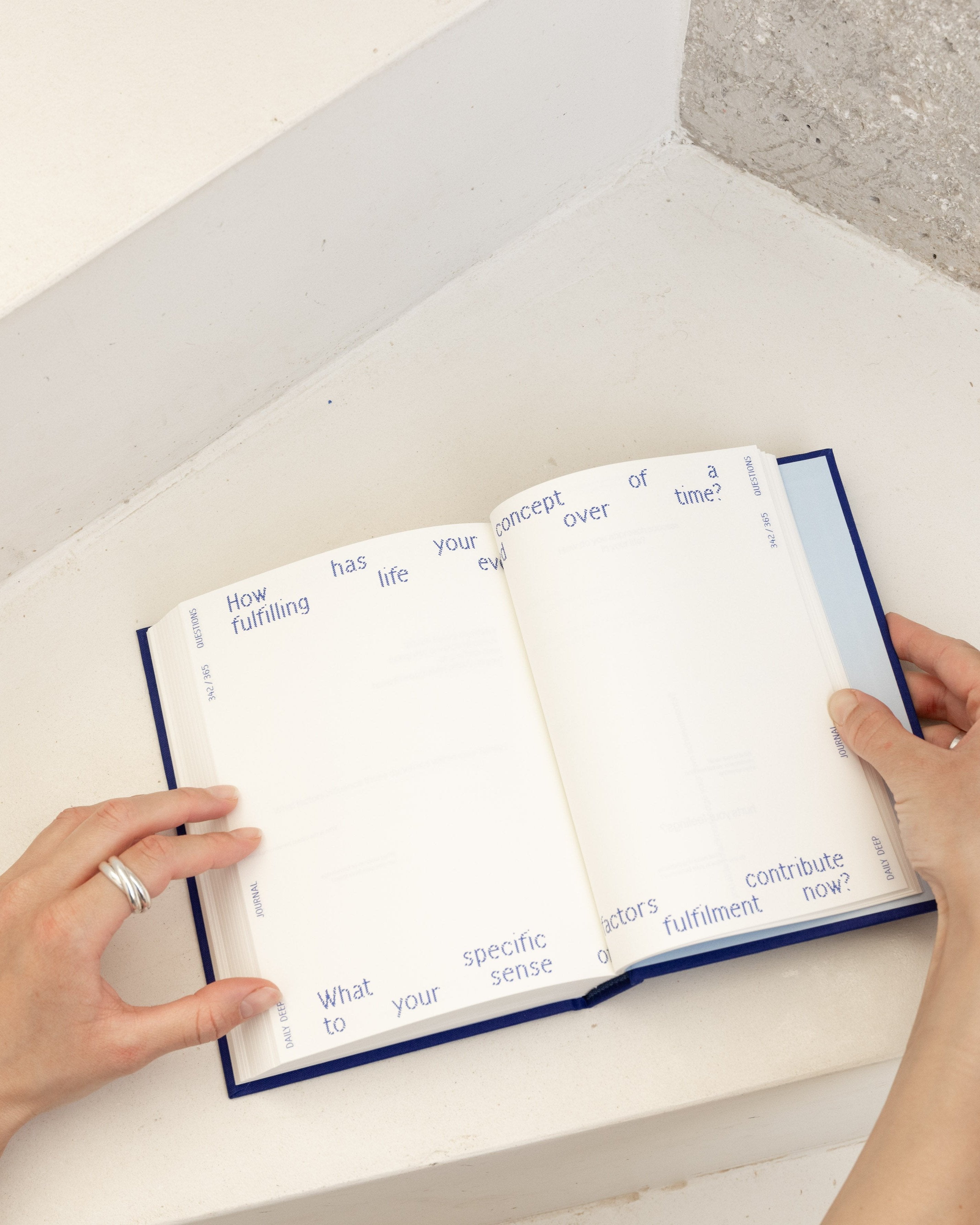 guided journal for self-reflection and personal growth in bold blue cover aesthetic blue self-help journal for mindfulness, reflection, and mental clarity